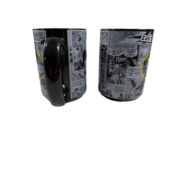 Zak Batman Comic Book Coffee Mug DC Comics Large 15oz Ceramic Logo Black New - Picture 2 of 6